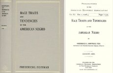 Race Traits and Tendencies of the American Negro